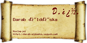 Darab Áldáska névjegykártya