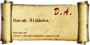 Darab Áldáska névjegykártya